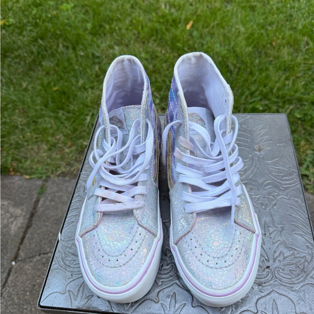Vans Sk8-Hi Tapered Stackform Platform Shoe Sneaker Butterfly Dream White Womens - Picture 4 of 4